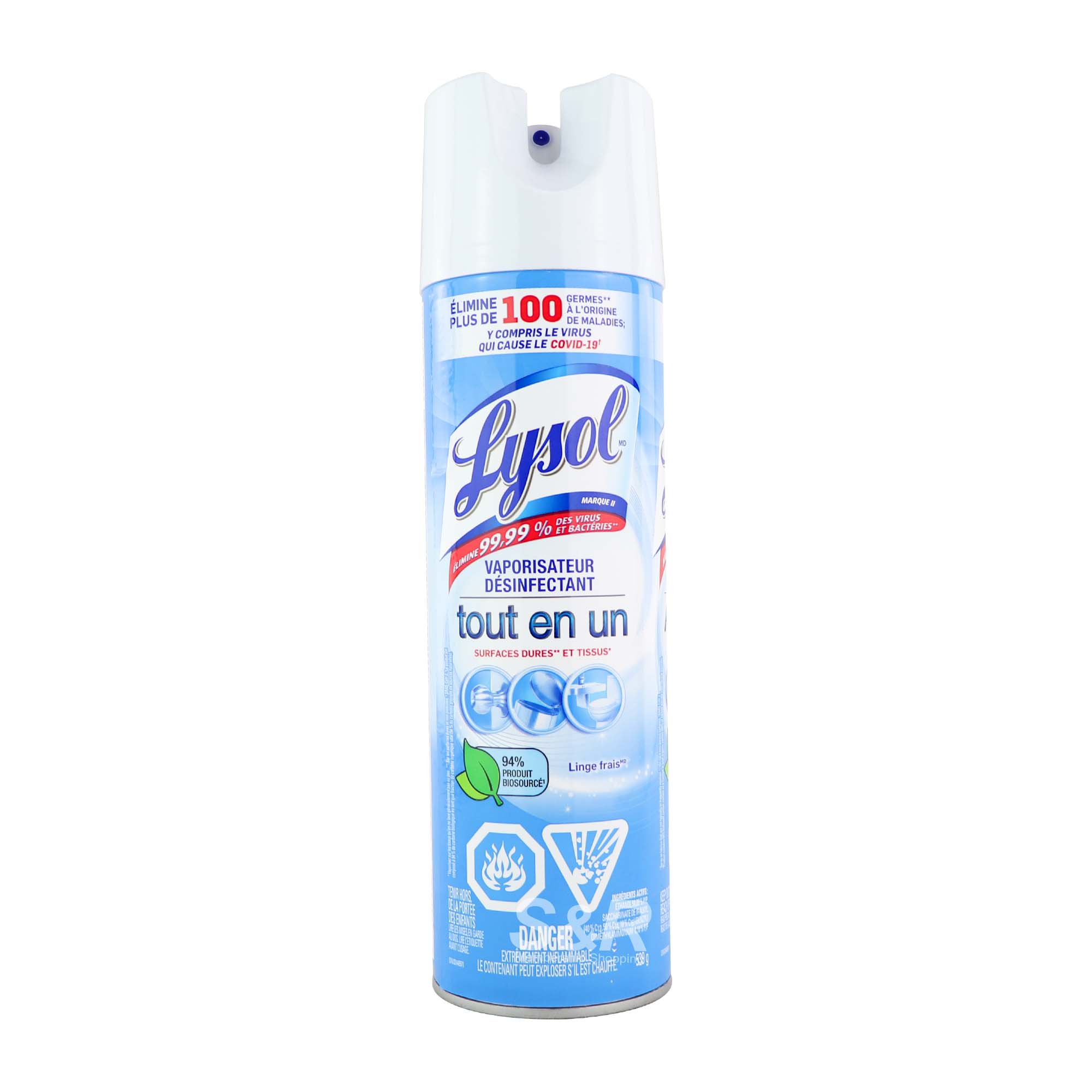 Lysol Brand All In One Crisp Linen Disinfectant Spray 539g